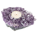 Natural Amethyst Candle Holder
