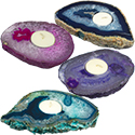 Agate Slab Candle Holder