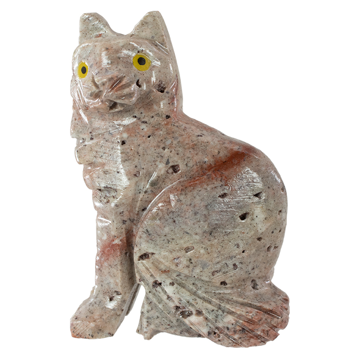 large stone cat statue