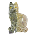 Large Carved Stone Cat