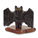 Carved Stone Bat on Base