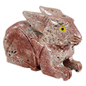 Large Carved Stone Rabbit