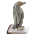 Carved Stone Penguin on Base