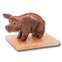 Carved Stone Pig on Base