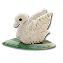 Carved Stone Swan on Base