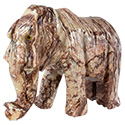 Large Carved Stone Mammoth