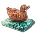 Carved Stone Duck on Base