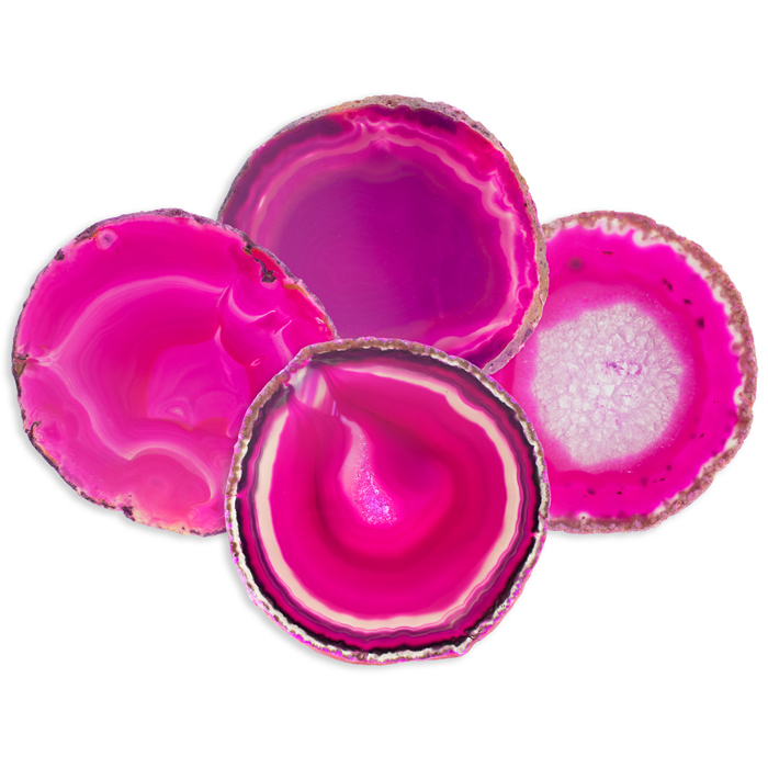 Pink agate coasters deals