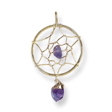 Silver Streak Dream Catcher With Gemstone Point Necklace Extraordinary Dream Catcher Point Silver Streak Dream Catcher With Gemstone Point Necklace Extraordinary Dream Catcher Point