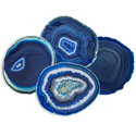 Agate Coasters - Blue