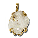 Opal Titanium Aura Druzy Necklace - Gold