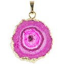 Enhanced Stalactite Slice Necklace - Gold