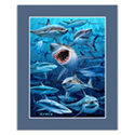 Small 3D Shark Poster