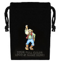 Black Felt Bag - 2x3 - Full Color Custom Imprint
