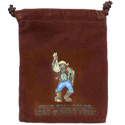 Brown Felt Bag - 3x4 - Full Color Custom Imprint