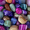 Banded Agate Tumbled Stone Mix